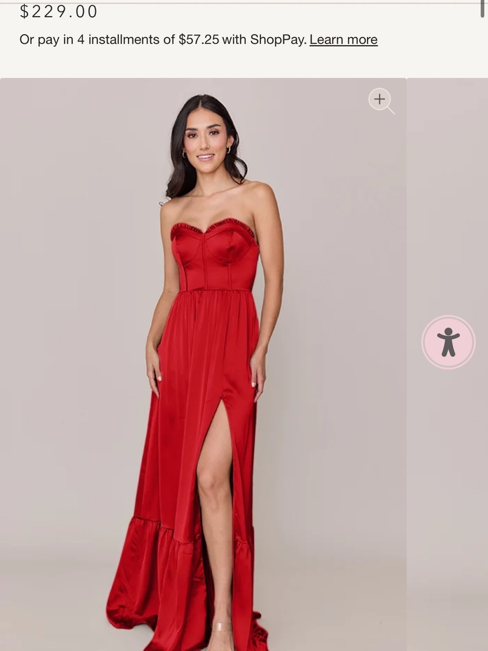Revelry Valentina Dress in Poppy Red (removable spaghetti straps included)